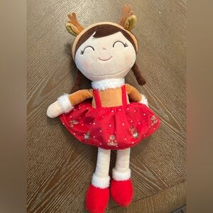 Gloveleya Baby Doll Girls Gifts Plush Christmas reindeer - 15 inch